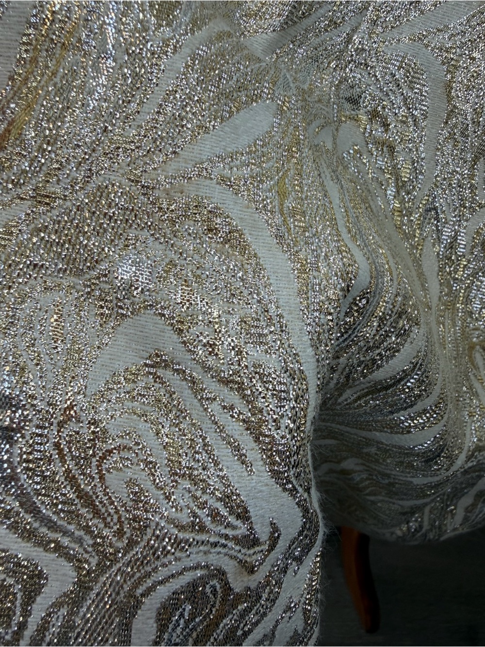 Vintage Late 1960s / Early 1970s Metallic Lurex Brocade Maxi Dress - Picture 15 of 15